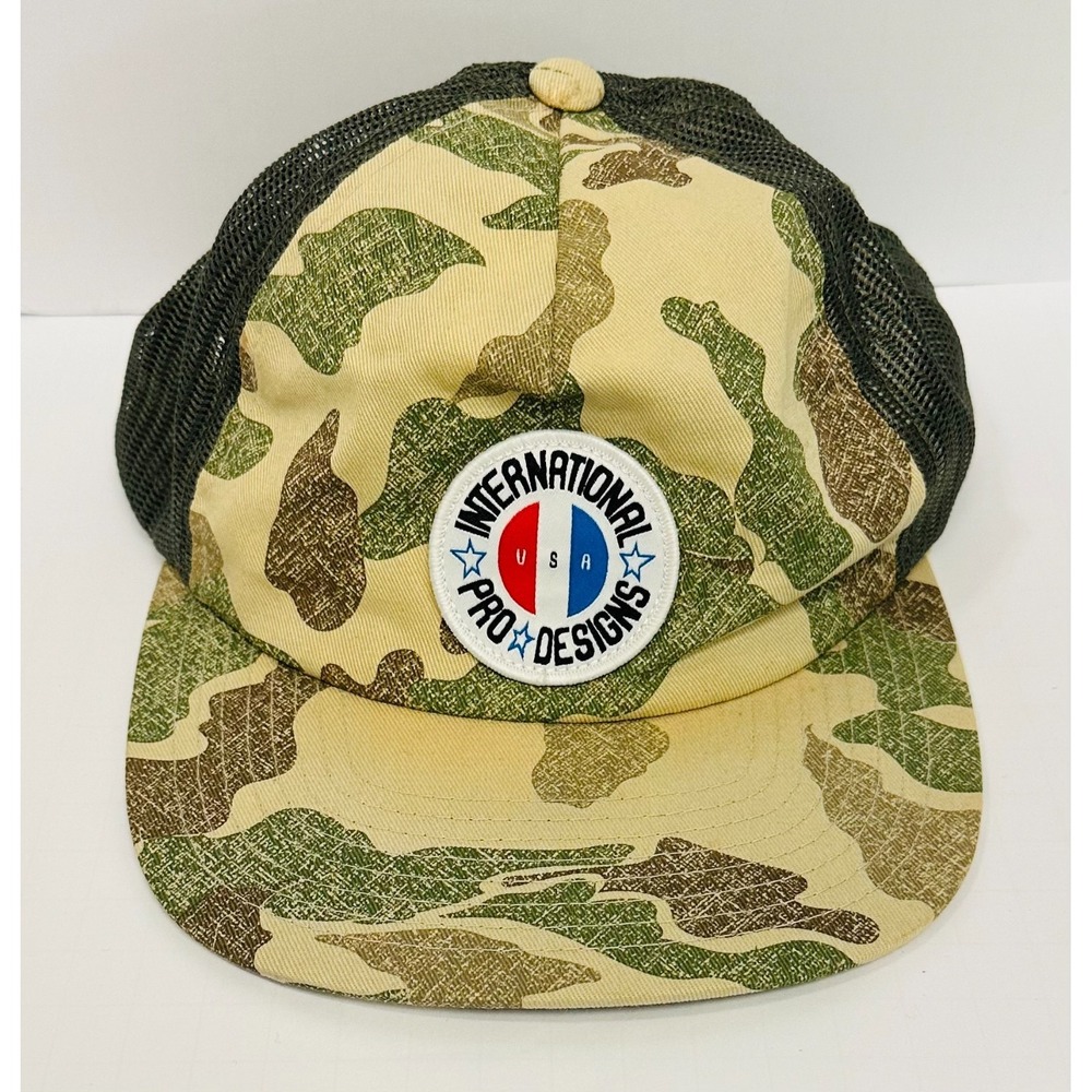 IPD International Pro Designs USA Green Camo & Mesh Back Mens Trucker Surf Hat
